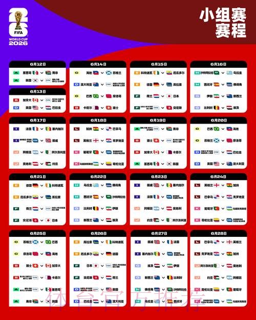 2026世界杯赛程一览最新时间表怎么看